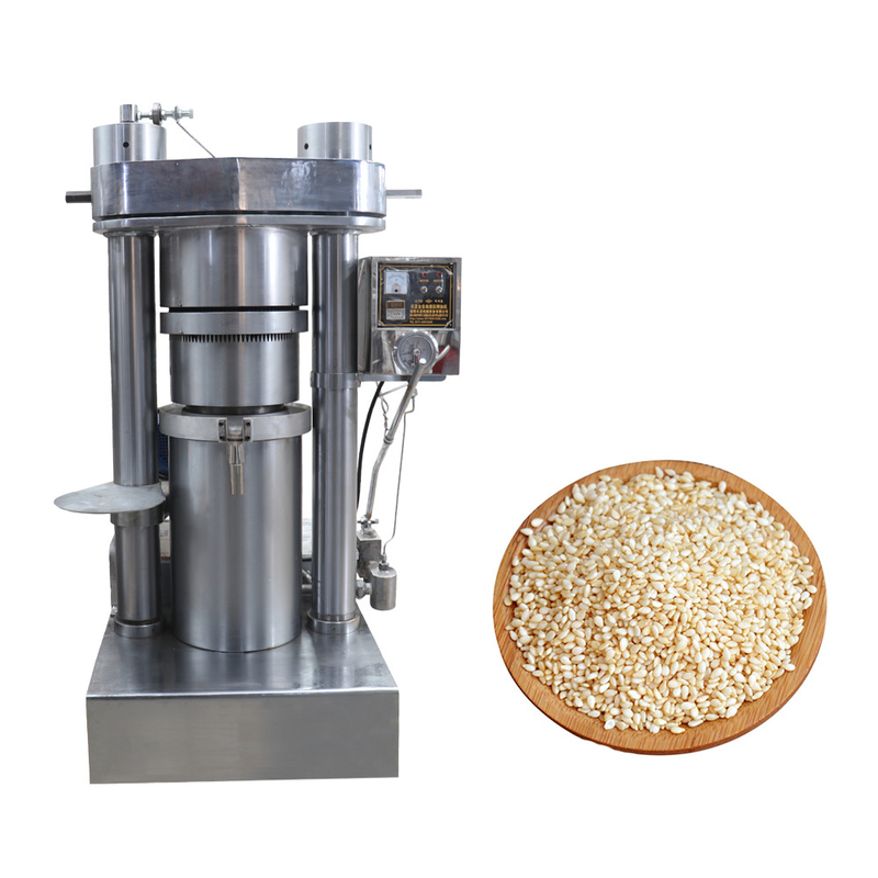 60-100 Kg/h Máquina de prensado de aceite de sésamo hidráulico multifunción aleación de 335 mm de diámetro