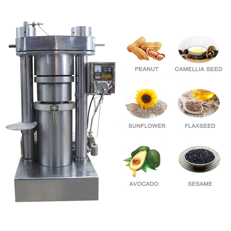 Máquina de prensa de aceite hidráulica automática 60-100 Kg/h Capacidad 0-60MPa Rango de presión 2.2 Kw Potencia